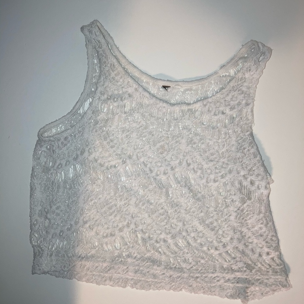 Petite mesh flowery beach cover